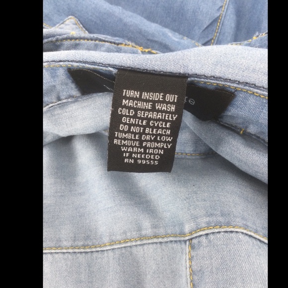 Eighty Eight Premium Sz Small Chambray Mini Dress - Picture 11 of 11